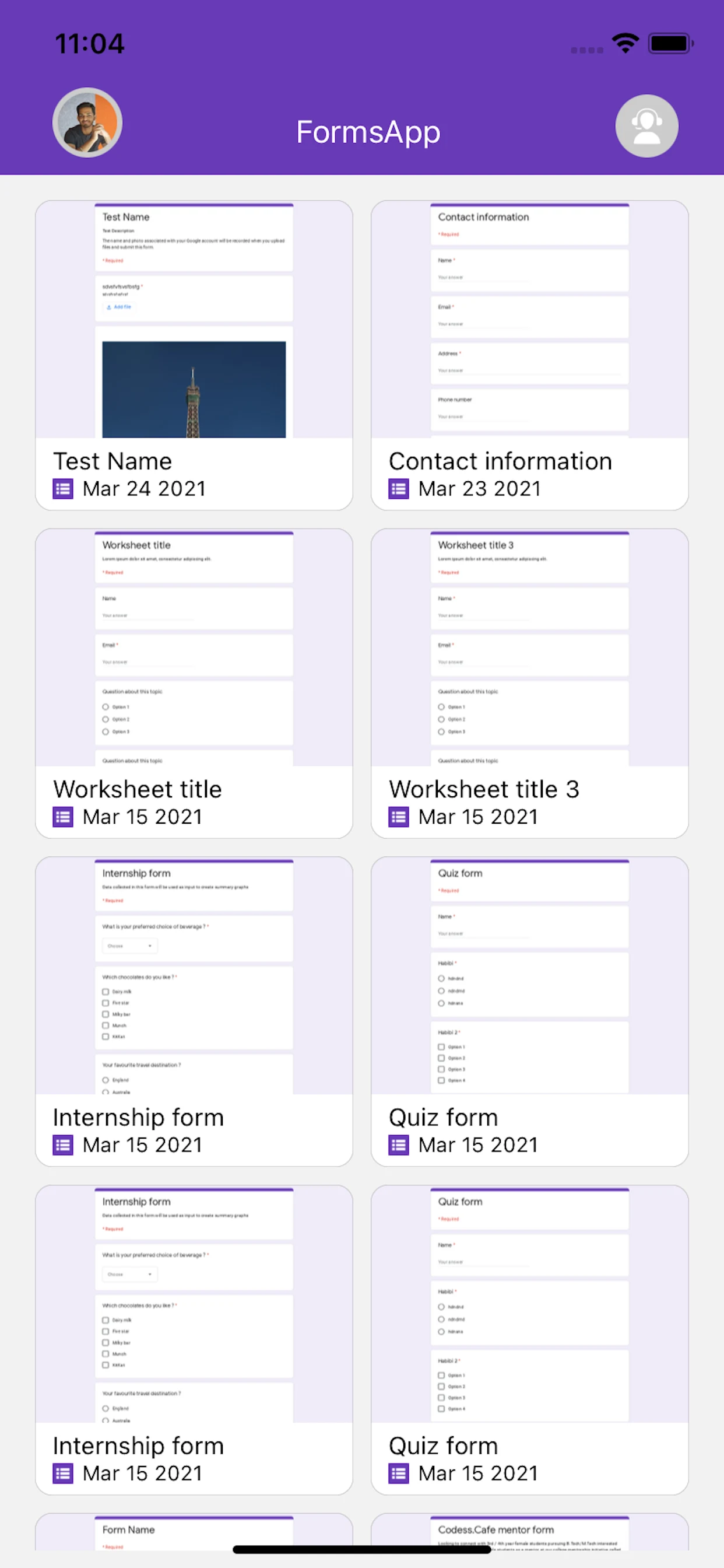 FormsApp - Manage your Forms screenshot