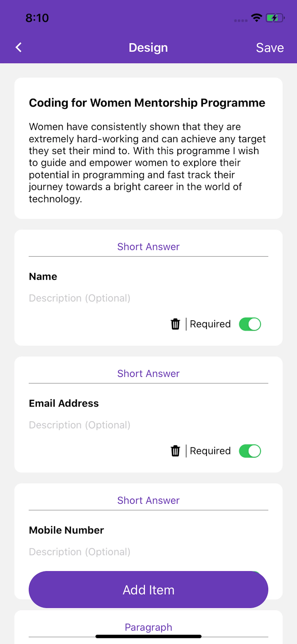 FormsApp - Manage your Forms screenshot